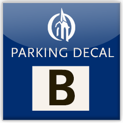 B: Student Parking Decal, Half Academic Year